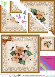 Pretty Viola Scallop Corner Side Stacker Topper