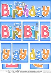 Dl Happy Birthday Felties Side Stacker Topper