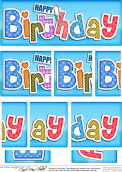 Dl Happy Birthday Felties Side Stacker Topper