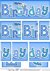Dl Happy Birthday Felties Side Stacker Topper