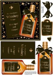 Birthday Whisky Quick Card with 3D Decoupage