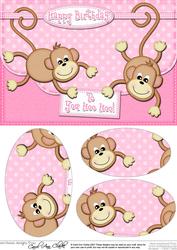 A5 Chunky Monkey Envelope Edge Oval Pyramage Topper