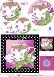 Coffee Time Quick Card with Circle Pyramage