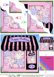 The Little Flower Shoppe Wavy Corner Side Stacker Topper