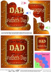 FATHERS DAY Beer Label Shell Edged Corner Side Stacker