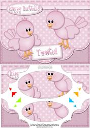 A5 Little Birdie Felties Scallop Corners and Pyramage