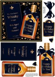Birthday Whisky Quick Card with 3D Decoupage