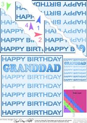Birthday Granddad Scallop Corner Side Stacker Topper