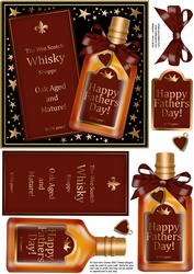 Fathers Day Whisky Quick Card with 3D Decoupage