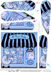 The Little New Baby Boy Shop Fan Pyramage Topper