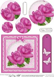 Just Roses Quick Card with Circle Pyramage Topper