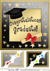 8 x 8 Congratulations Graduate Scalloped Corner Topper