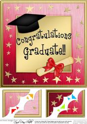 8 x 8 Congratulations Graduate Scalloped Corner Topper