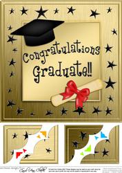 8 x 8 Congratulations Graduate Scalloped Corner Topper