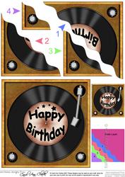 Birthday Record Wavy Corner Side Stacker Topper
