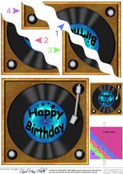 Birthday Record Wavy Corner Side Stacker Topper