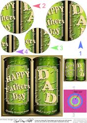 Fathers Day Beer Cans Circle Pyramage Topper