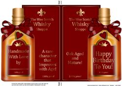 Birthday Whisky Bottle Shaped Card