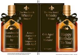 Birthday Whisky Bottle Shaped Card