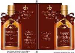 Birthday Whisky Bottle Shaped Card