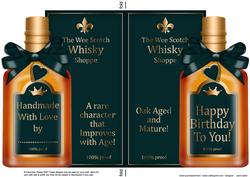 Birthday Whisky Bottle Shaped Card