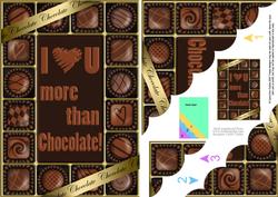 A5 Chocolate Greetings Scallop Corner Stacker