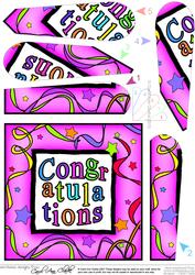 Congratulations - Fan Pyramage Topper