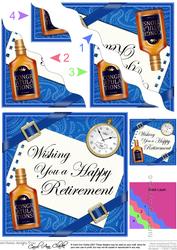 Retirement Wavy Corner Side Stacker Topper