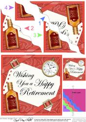 Retirement Wavy Corner Side Stacker Topper