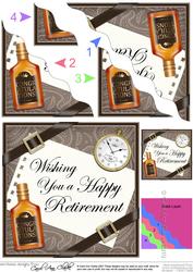 Retirement Wavy Corner Side Stacker Topper
