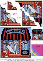 The Little Tool Shop Fathers Day Wavy Corner Topper