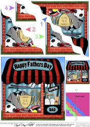 The Little Sports Shop Fathers Day Wavy Corner Topper