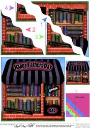 The Little Book Shop Fathers Day Wavy Corner Topper