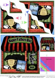 The Little Rugby Shop Fathers Day Wavy Corner Topper