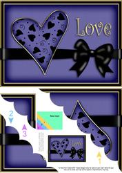 A5 Love Heart Scallop Corner Side Stacker