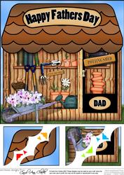 8 x 8 the Little Potting Shed Fathers Day Topper