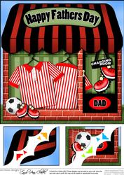 8 x 8 the Little Football Shop Red Fathers Day Topper
