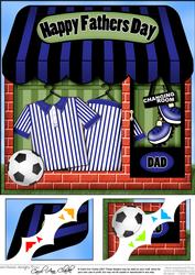 8 x 8 the Little Football Shop Blue Fathers Day Topper