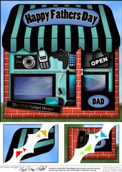 8 x 8 the Little Gadgets N Gizmos Shop Fathers Day Topper