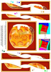 Mine's a Pint Fathers Day Wavy Spiral Side Stacker