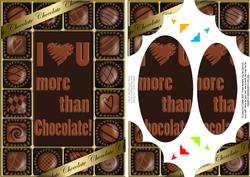A5 Chocolate Greetings Scallop Corners N Pyramage