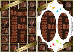 A5 Chocolate Greetings Scallop Corners N Pyramage