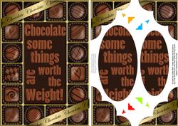 A5 Chocolate Greetings Scallop Corners N Pyramage