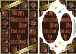 A5 Chocolate Greetings Scallop Corners N Pyramage