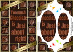 A5 Chocolate Greetings Scallop Corners N Pyramage