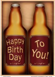 A4 Birthday Beer Gift Set Card Topper
