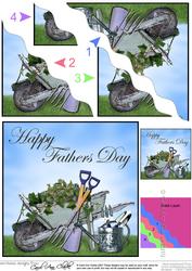 Gardening Fathers Day Wavy Corner Side Stacker Topper