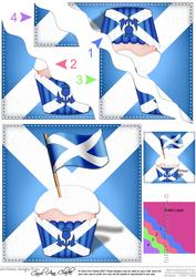 Flying the Flag Scotland Cupcake Wavy Corner Side Stacker