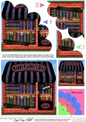 The Little Book Shop Fathers Day Shell Edged Stacker