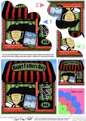 The Little Rugby Shop Fathers Day Shell Edged Stacker